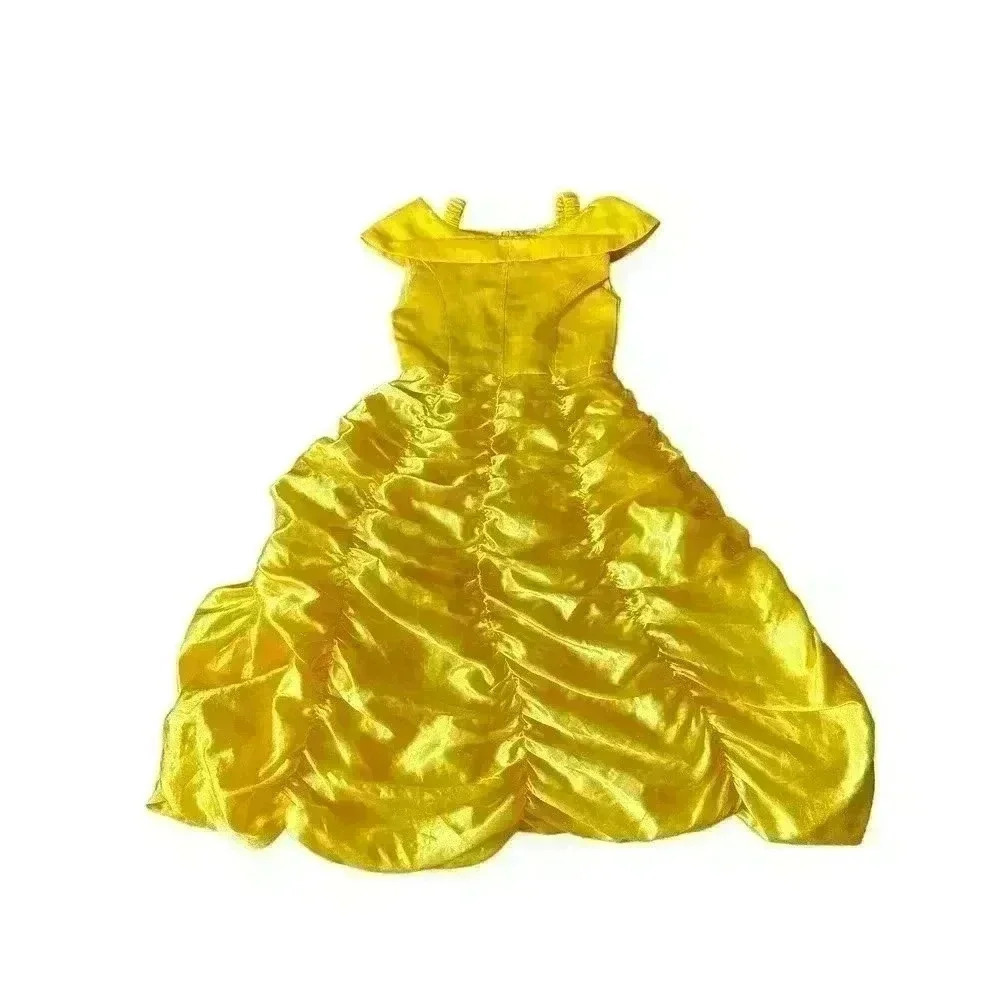 Disney Princess Belle Yellow Dress Costume Size 120 4T 5